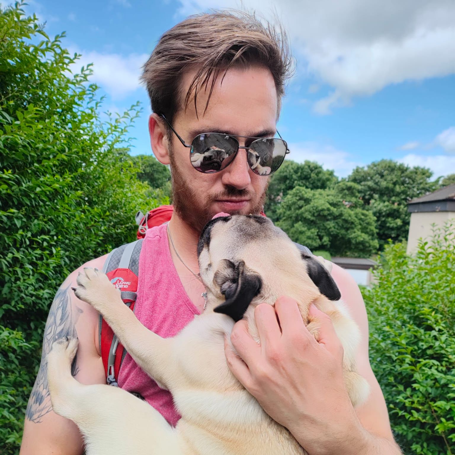 Grant with Pug